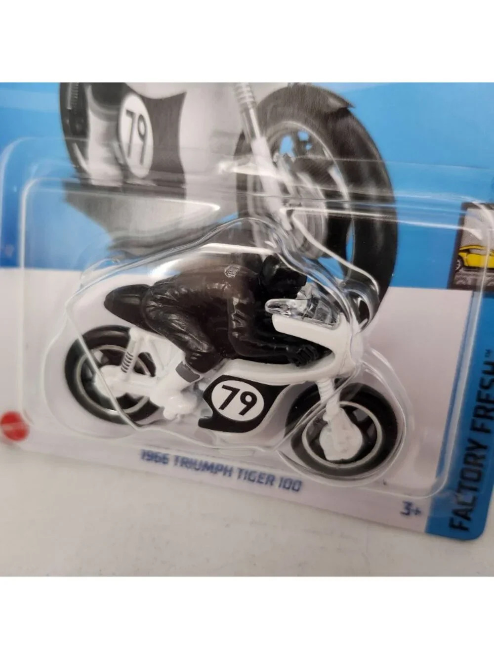 Hot Wheels 1966 Triumph Tiger 100 Black White 2024 Factory Fresh 10/10 190/250